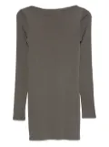 St. Agni boat-neck long-sleeve mini dress - Green