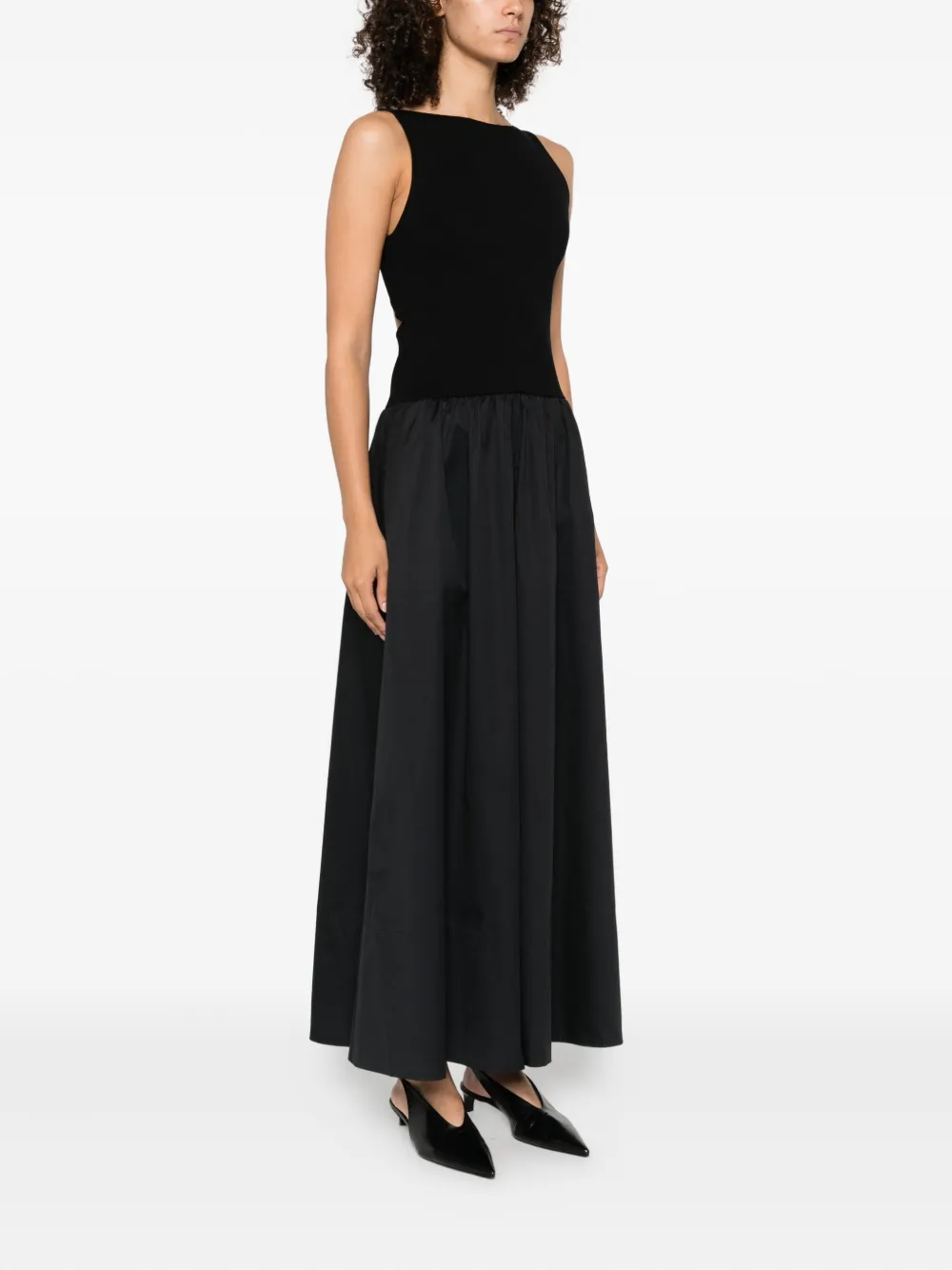 St. Agni Maxi-jurk met vlakken Zwart