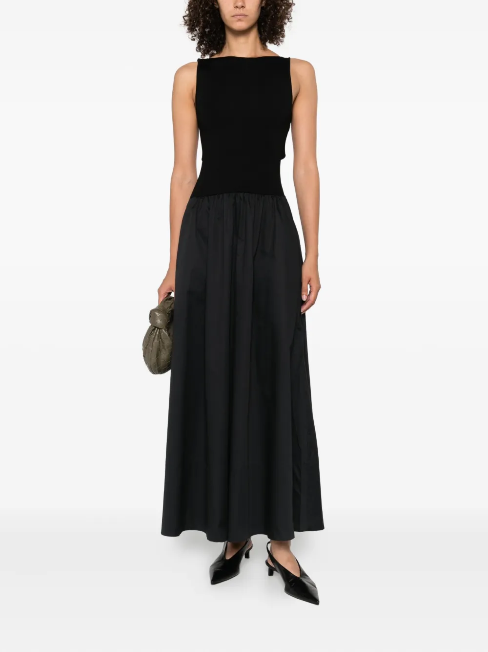 St. Agni Maxi-jurk met vlakken Zwart