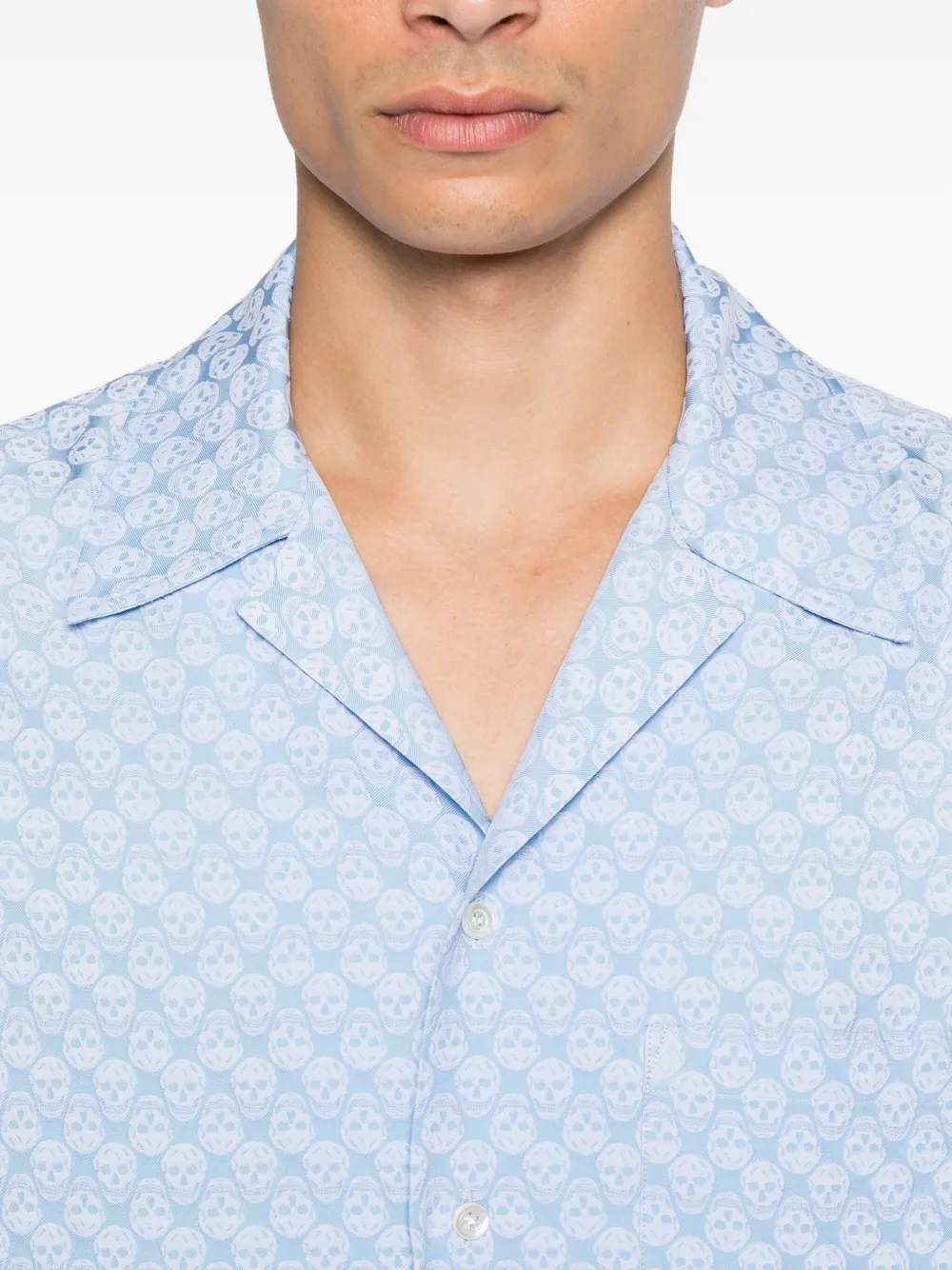 Alexander McQueen Overhemd met print Blauw