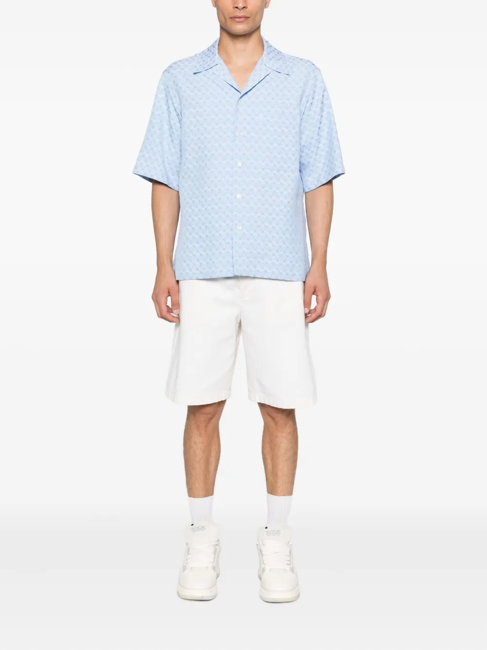 Alexander McQueen Overhemd met print Blauw