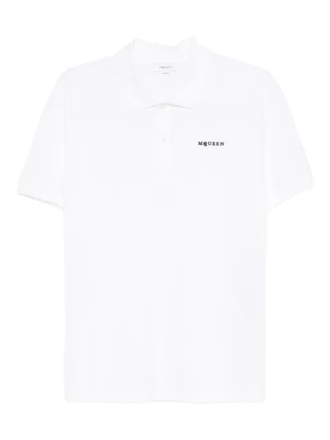 Alexander McQueen logo-embroidered polo shirt