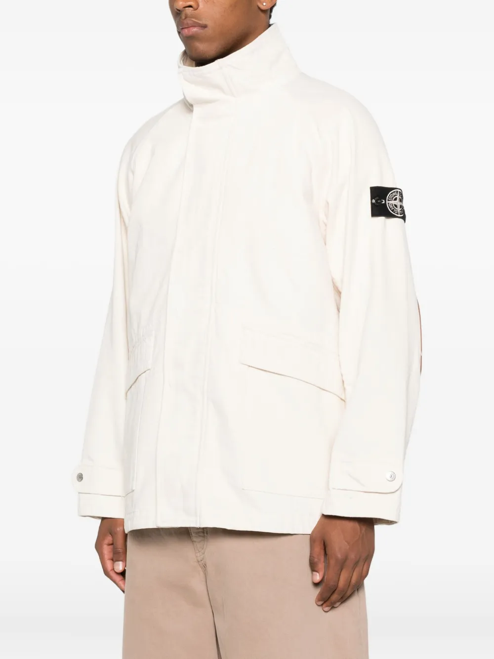 Stone Island Raw cotton parka Beige