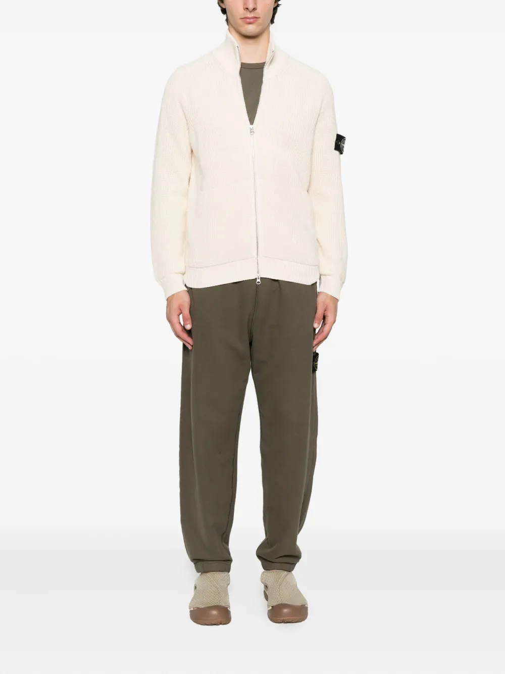 Stone Island Raw Beauty vest met rits Beige
