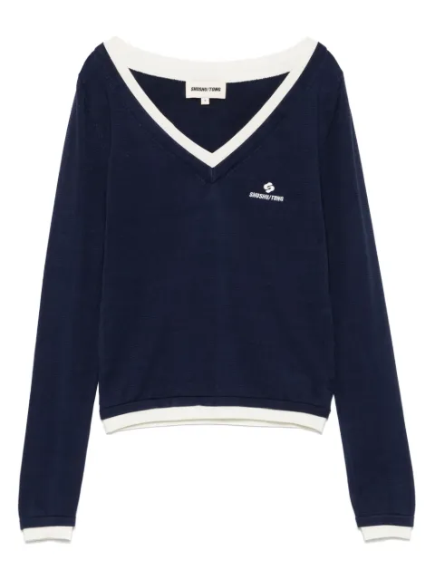 SHUSHU/TONG top con logo bordado