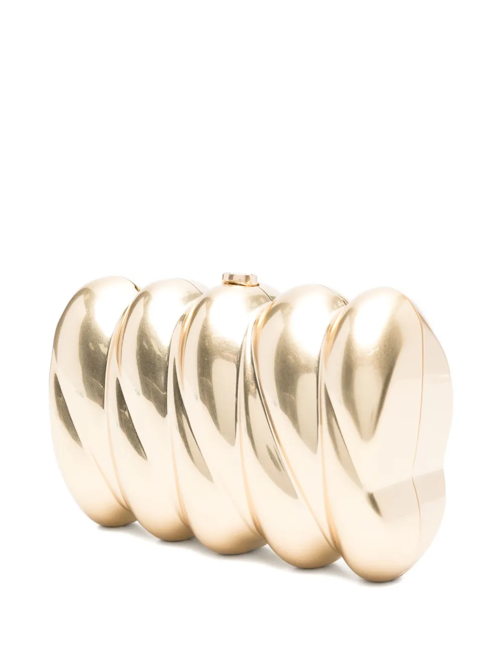 Simkhai Reya Twisted Clutch Bag In Gold