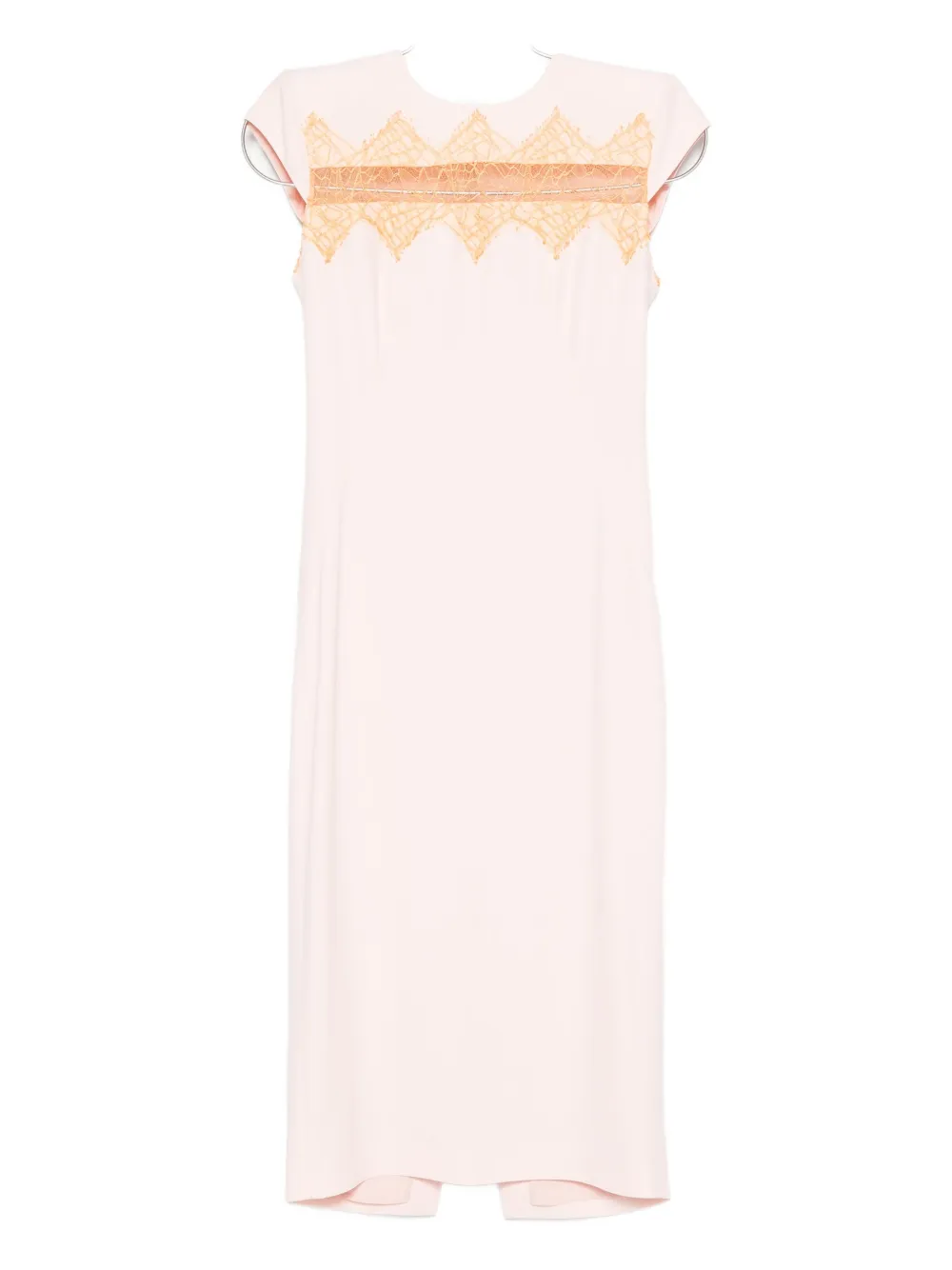 Alexander McQueen Midi-jurk met kanten vlak Roze