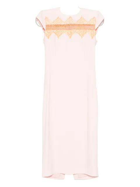 Alexander McQueen lace-insert midi dress 