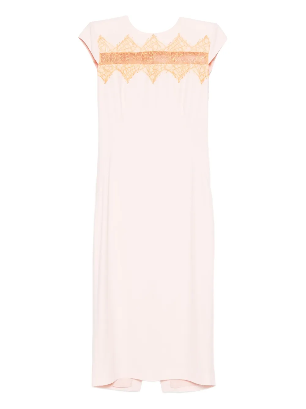 Alexander McQueen Midi-jurk met kanten vlak Roze