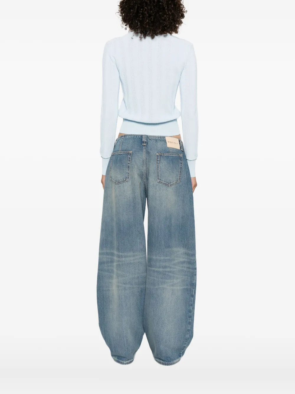 Alexander McQueen Trui met geborduurd logo Blauw