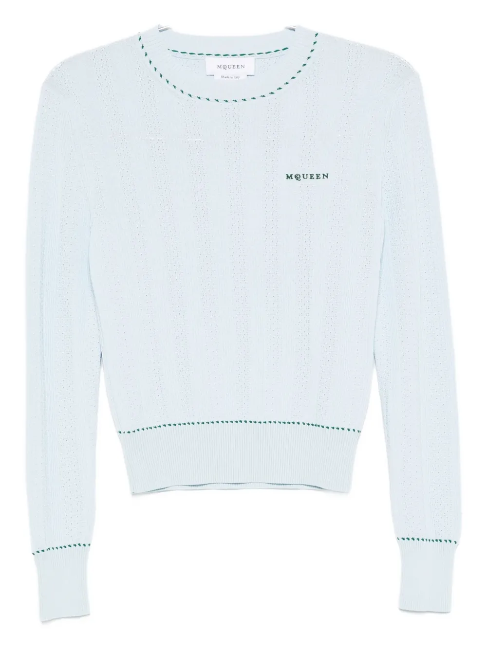 Alexander McQueen Trui met geborduurd logo Blauw