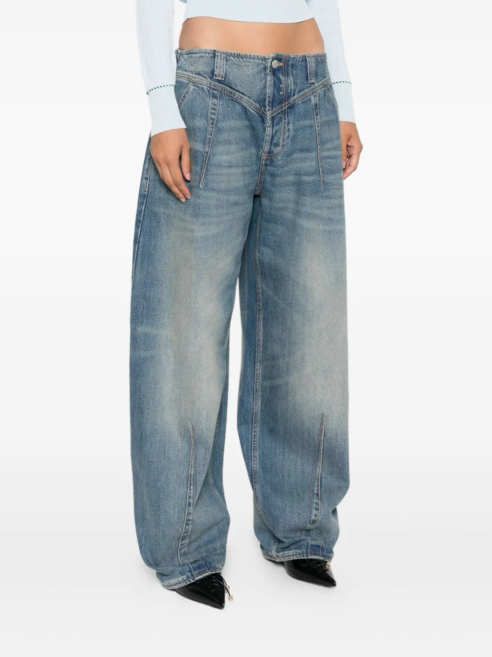 Alexander McQueen Jeans met effect Blauw