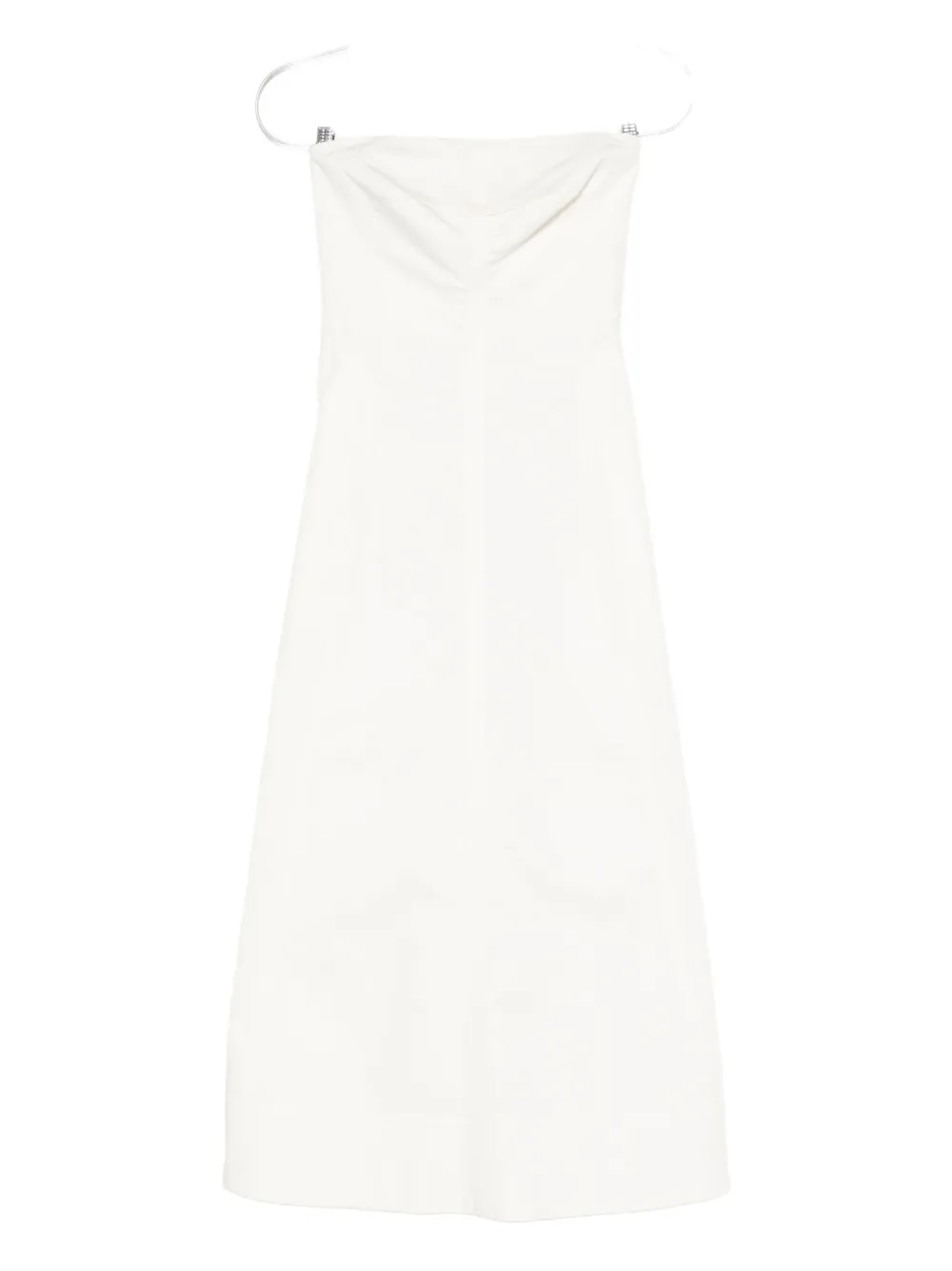 St. Agni Strapless midi-jurk Wit
