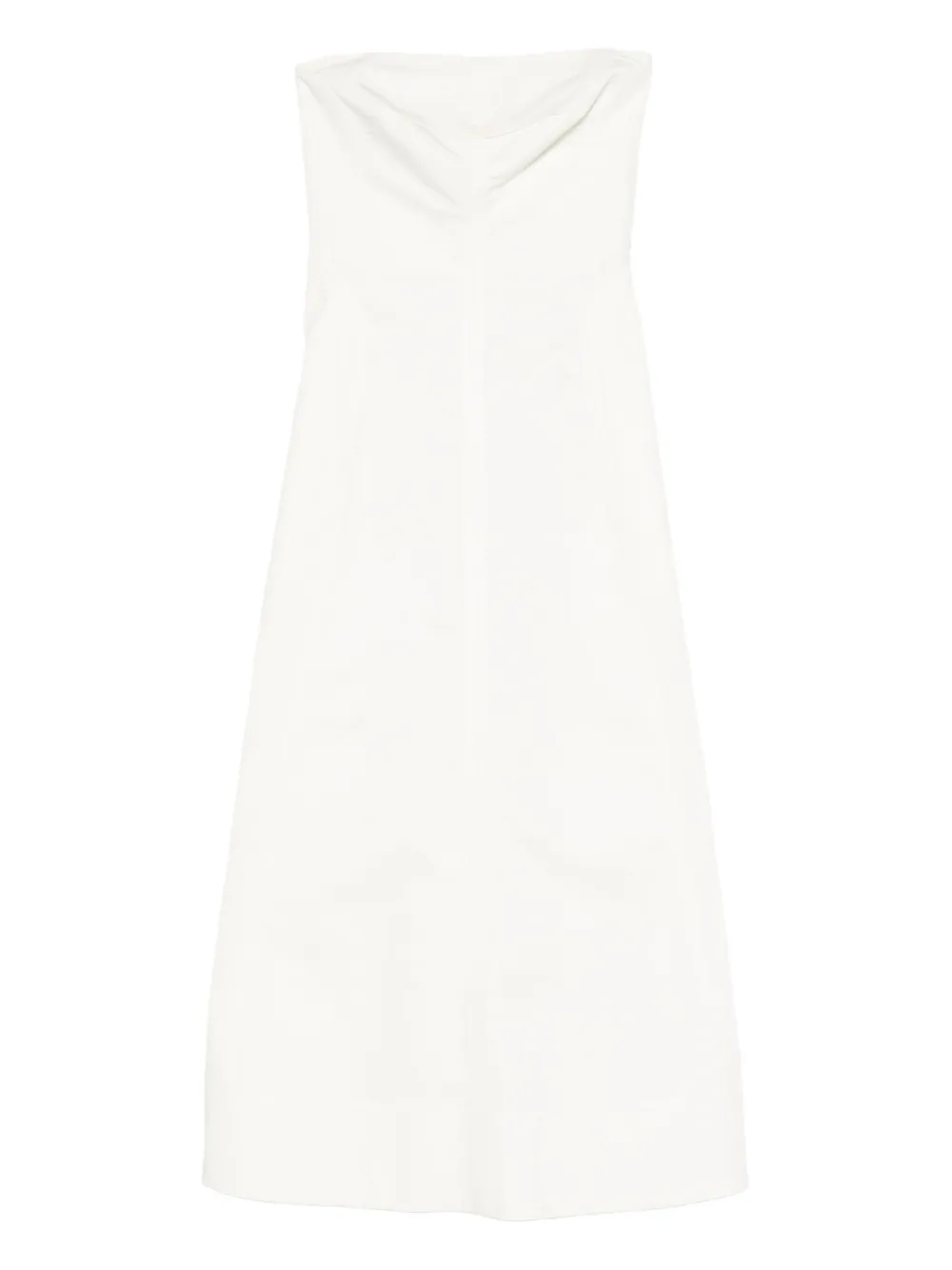 St. Agni Strapless midi-jurk Wit