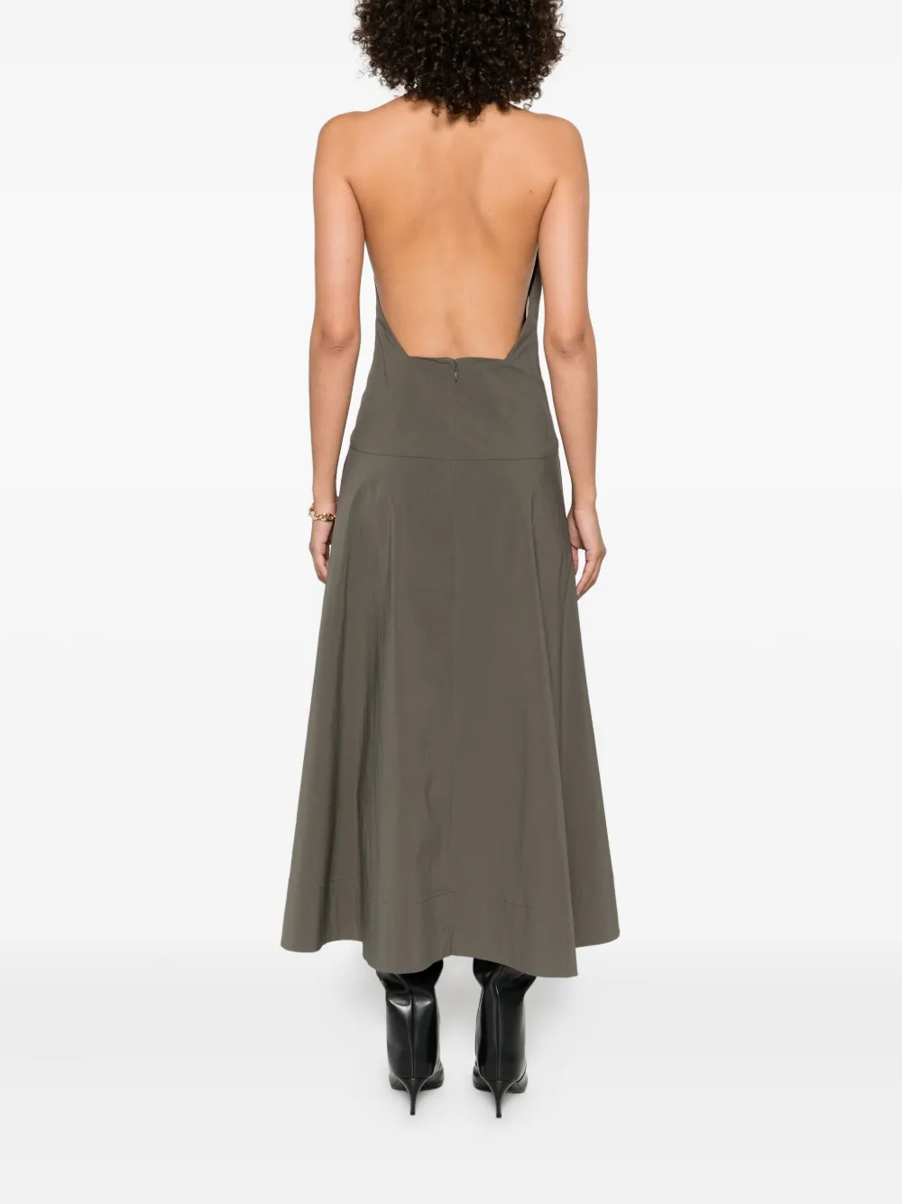St. Agni Mouwloze maxi-jurk Groen
