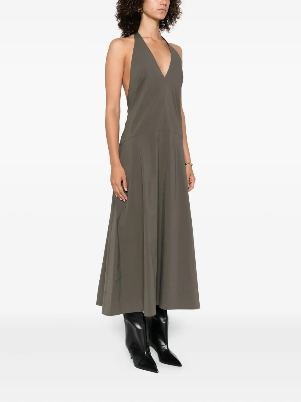 St. Agni Mouwloze maxi-jurk Groen