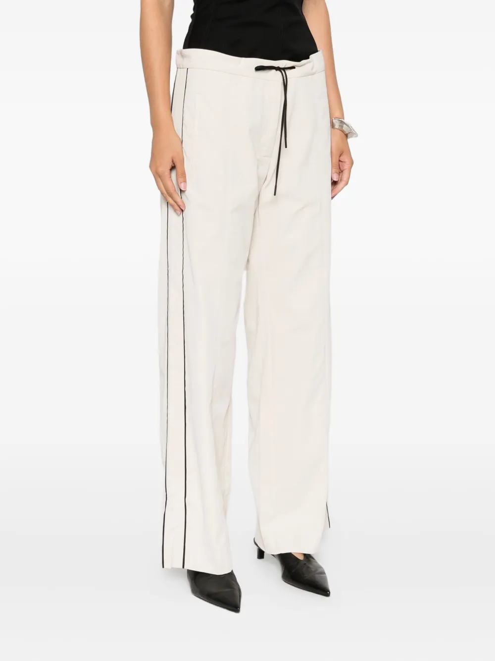 St. Agni Trainingsbroek met elastische tailleband Beige