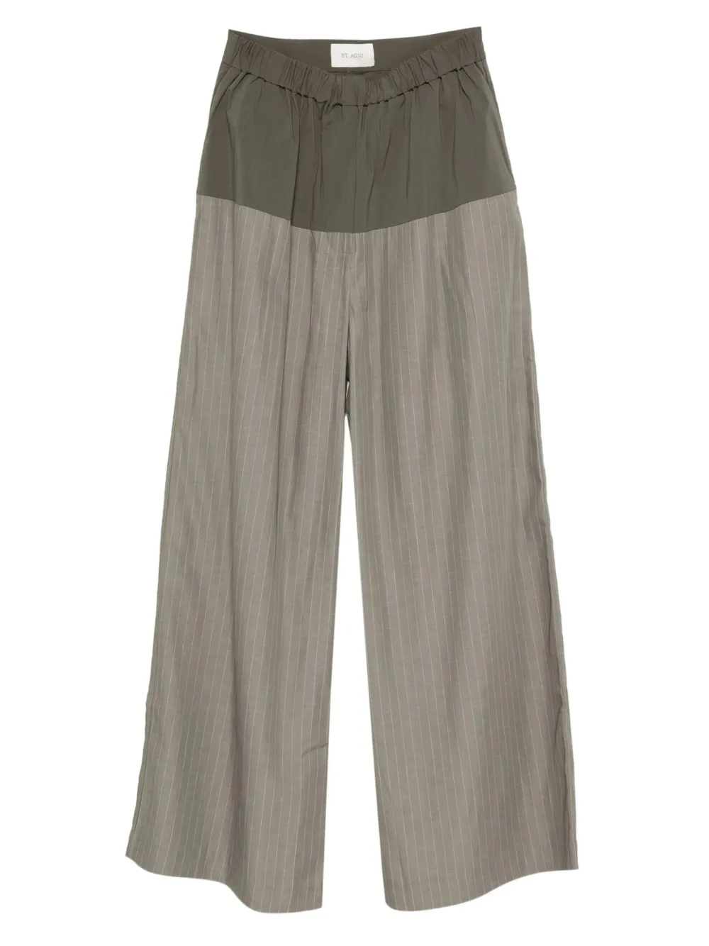 St. Agni pinstriped trousers | Green | Image 1
