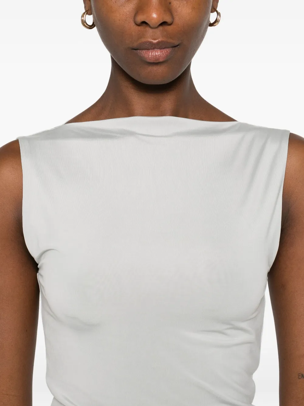 St. Agni Jersey top met boothals Grijs