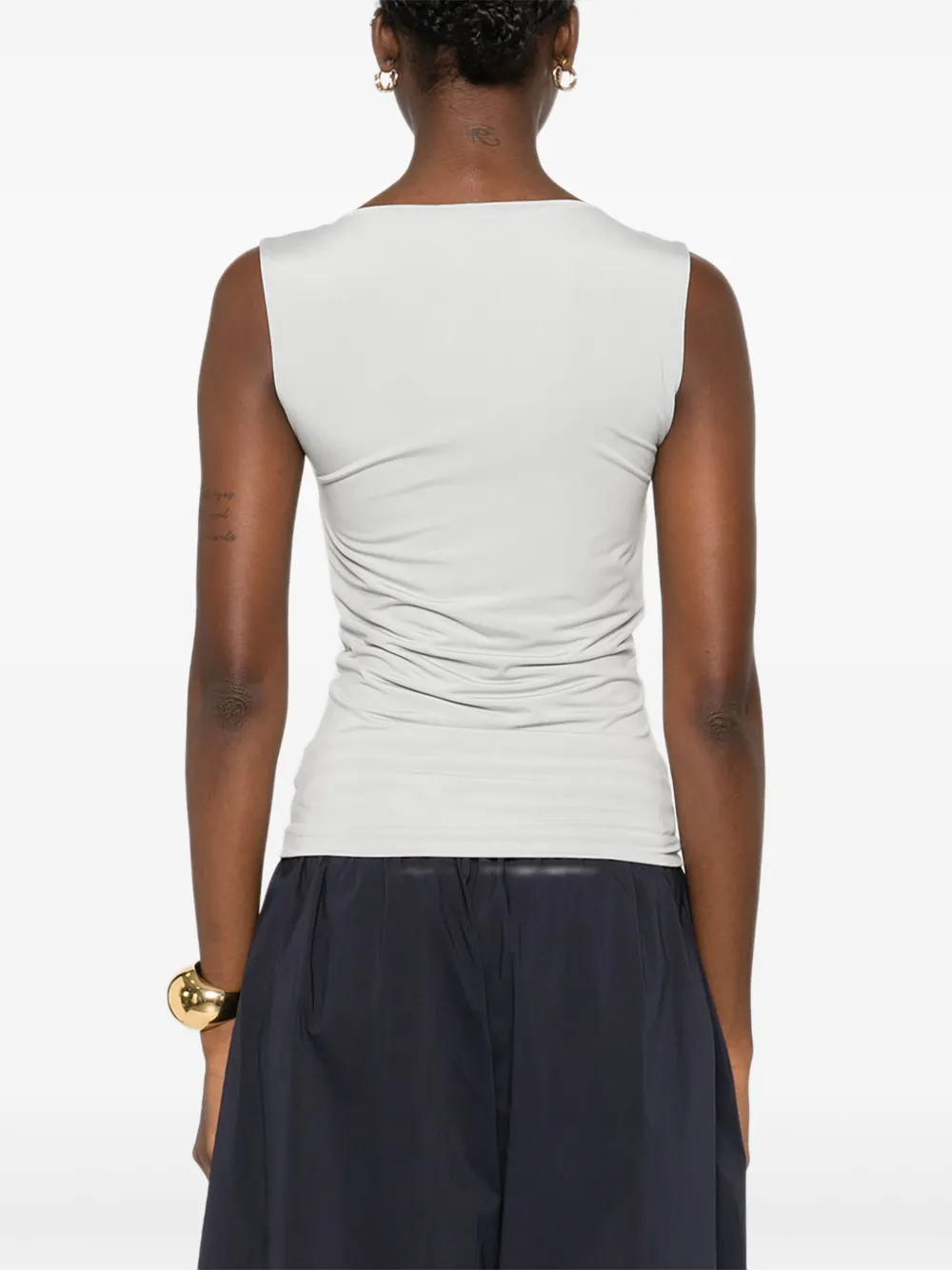 St. Agni Jersey top met boothals Grijs