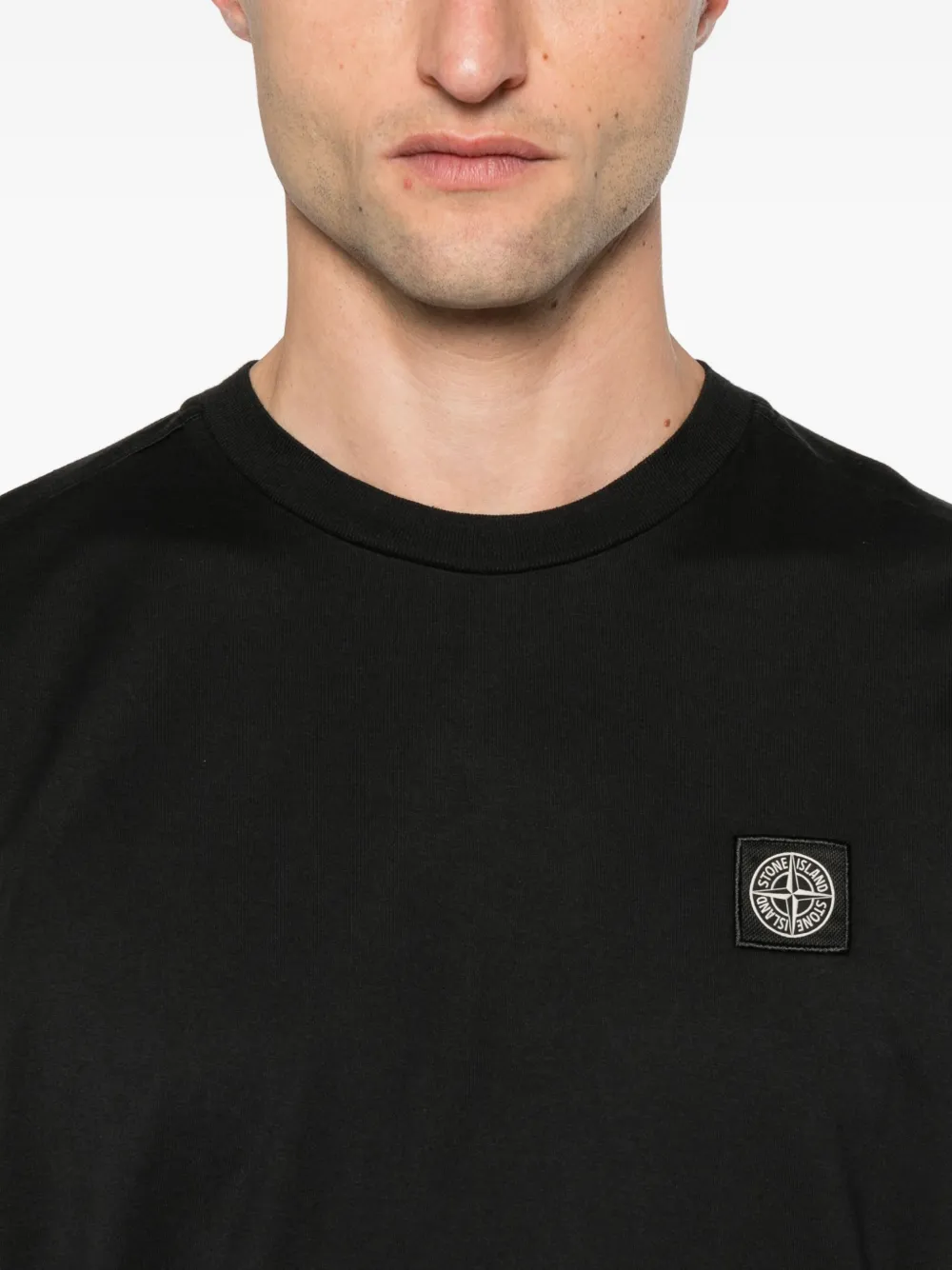 Stone Island Compass-patch T-shirt Zwart