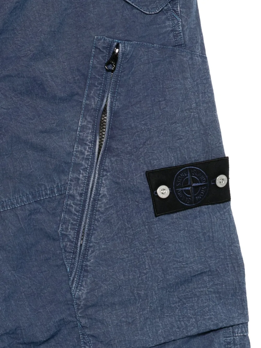 Stone Island Hollow cargo broek met geverfd effect Blauw