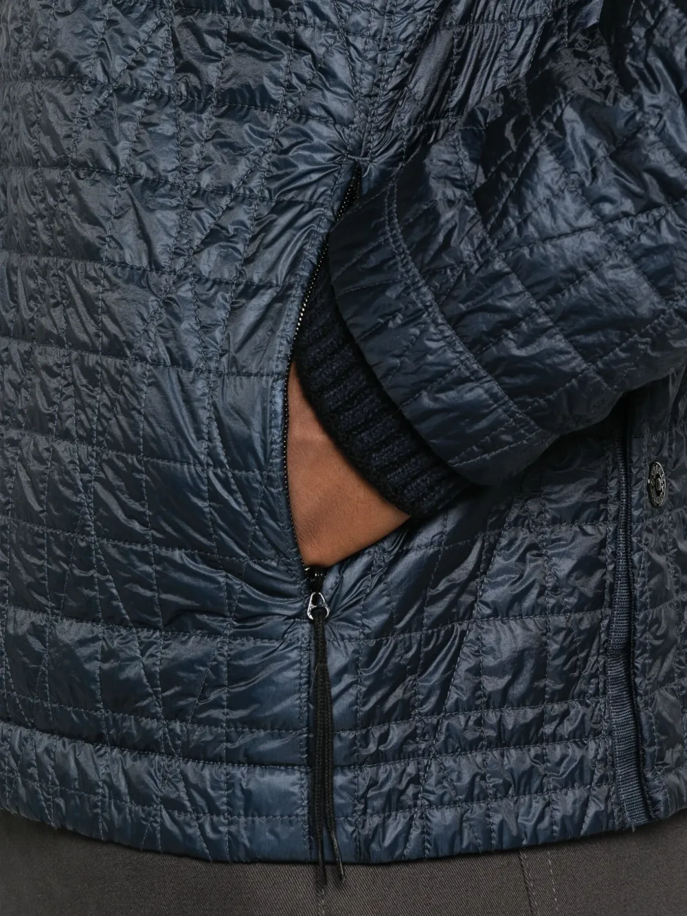 Stone Island Capo crinkle padded jacket Blauw