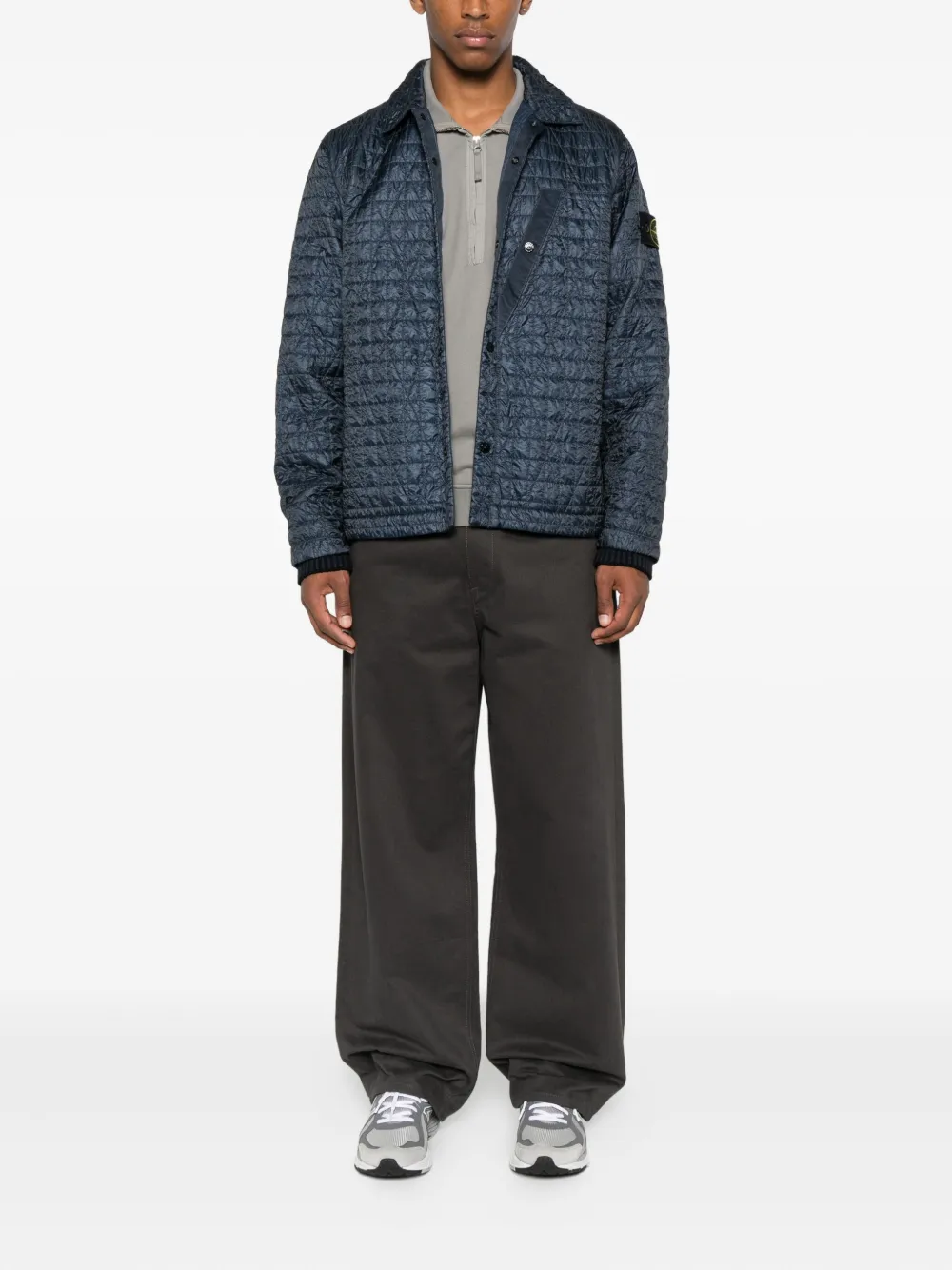 Stone Island Capo crinkle padded jacket Blauw