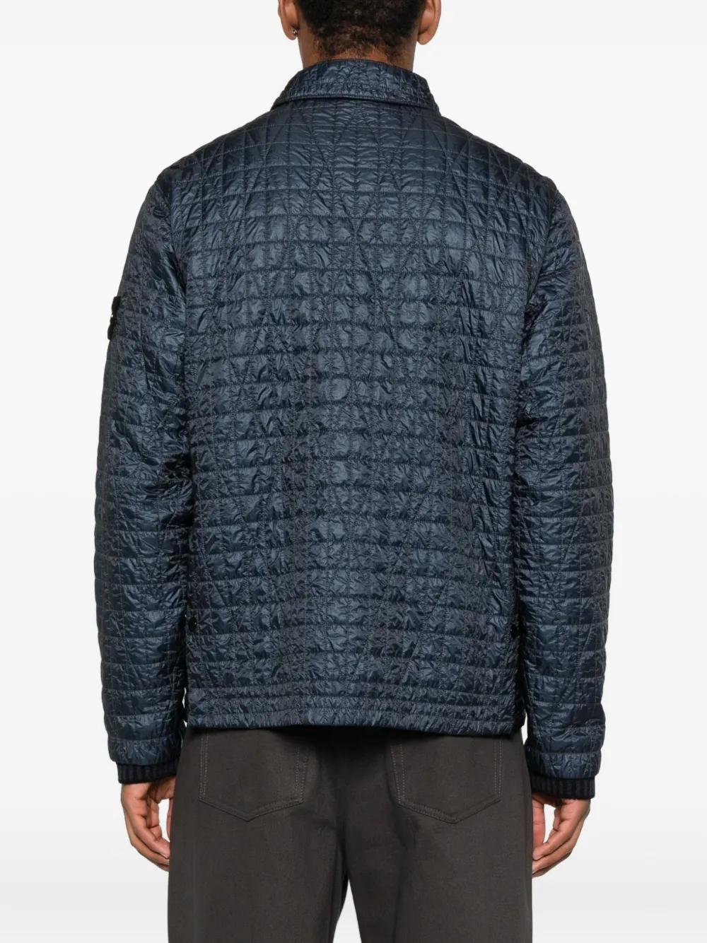 Stone Island Capo crinkle padded jacket Blauw