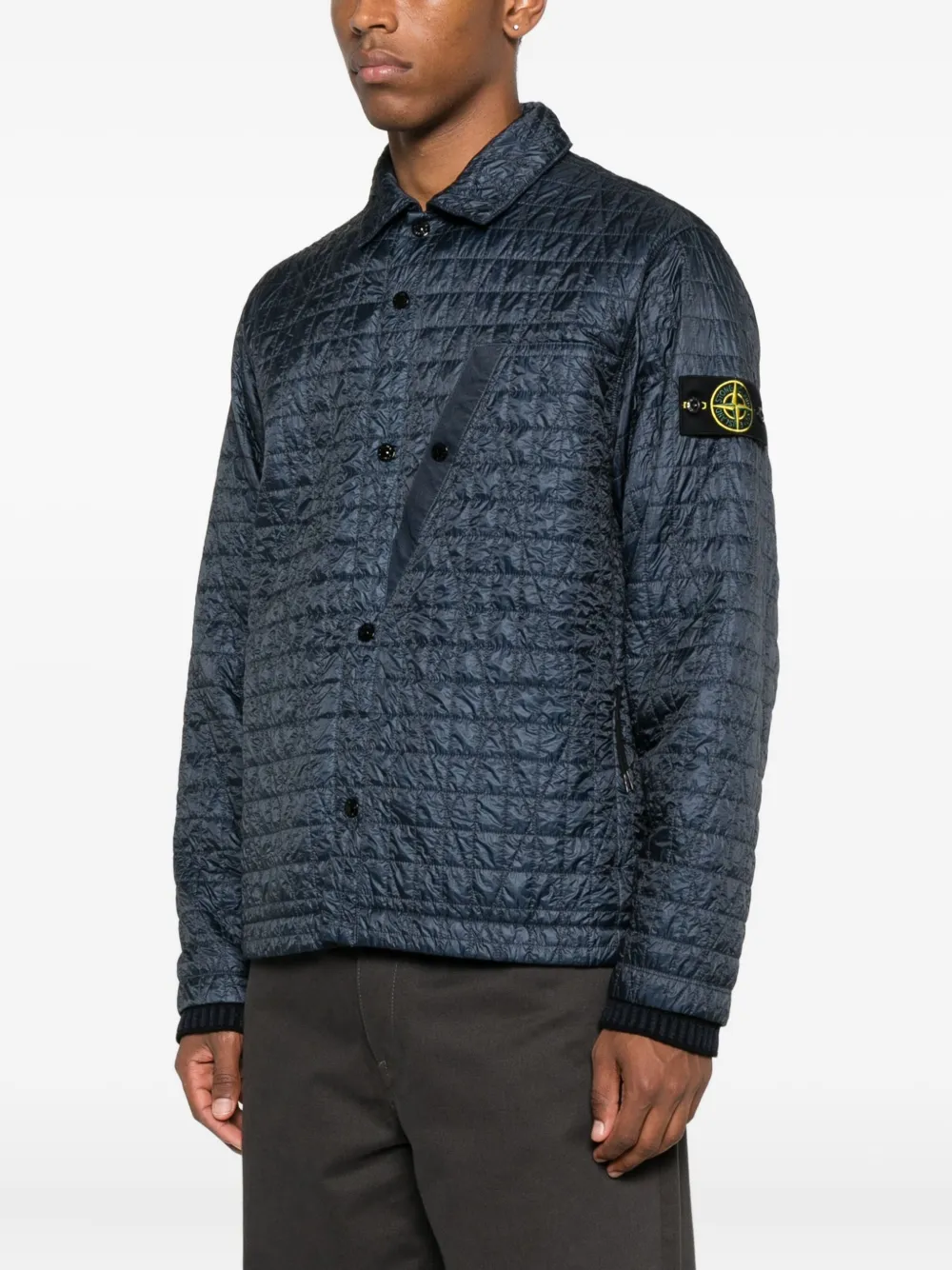 Stone Island Capo crinkle padded jacket Blauw