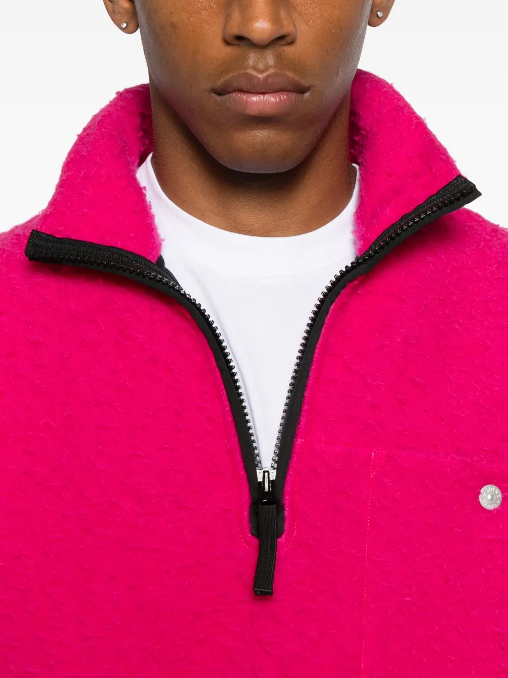 stone  ハーフジップ スウェット 赤 中古・古着通販】STONE ISLAND (ストーンアイランド) ハーフ