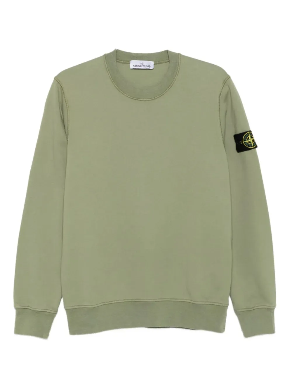 Stone Island sweat en coton à patch Compass | vert | Image 1