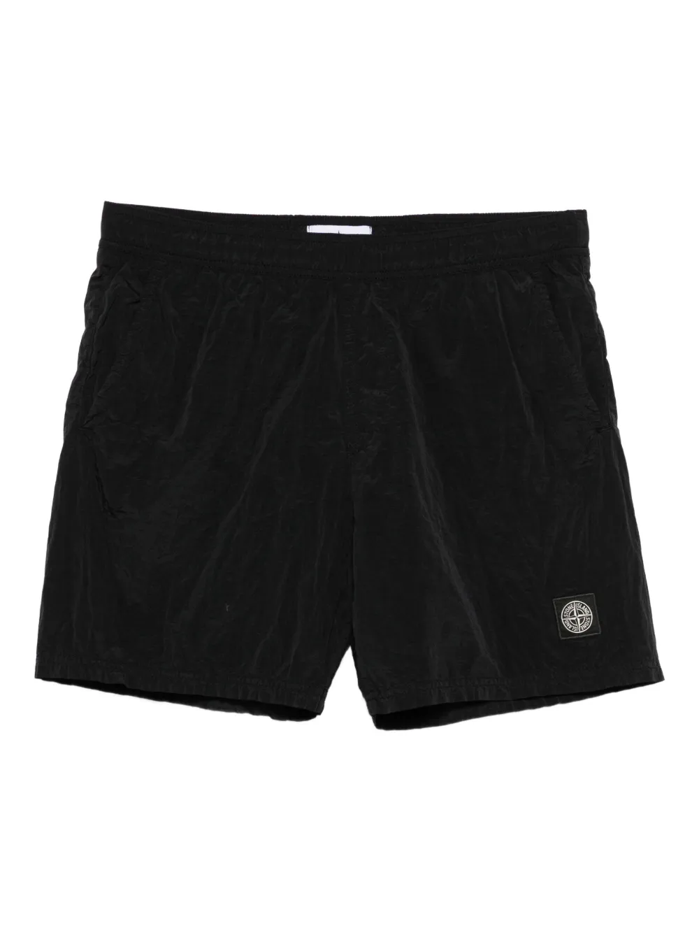 Stone Island Compass-patch swim shorts Zwart