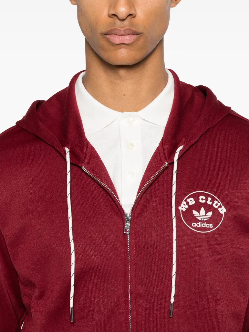 adidas x Wales Bonner hoodie met rits Rood