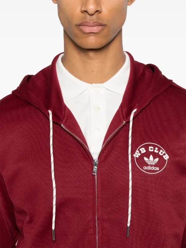 関税送料込【Wales Bonner】Adidasコラボ ジップアップパーカー Adidas x Wales Bonner ジップアップ パーカー | レッド