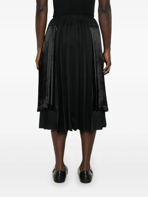 COMME des GARÇONS 黒 プリーツスカート M COMME des GARCONS コムデギャルソンCOMME エステルグローブ編み