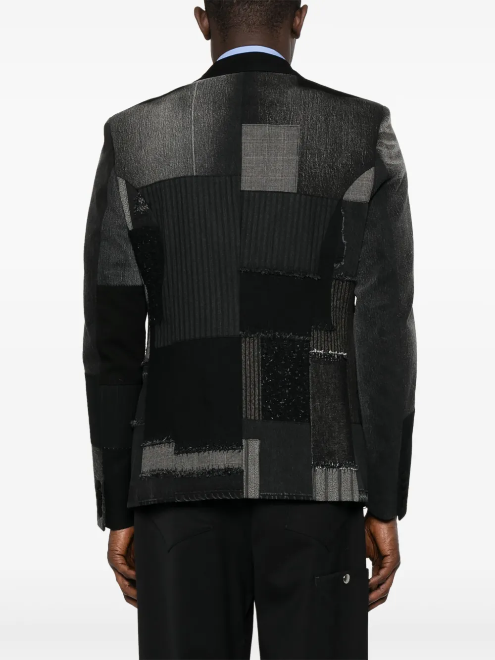 Junya Watanabe MAN Blazer met patchwork Zwart