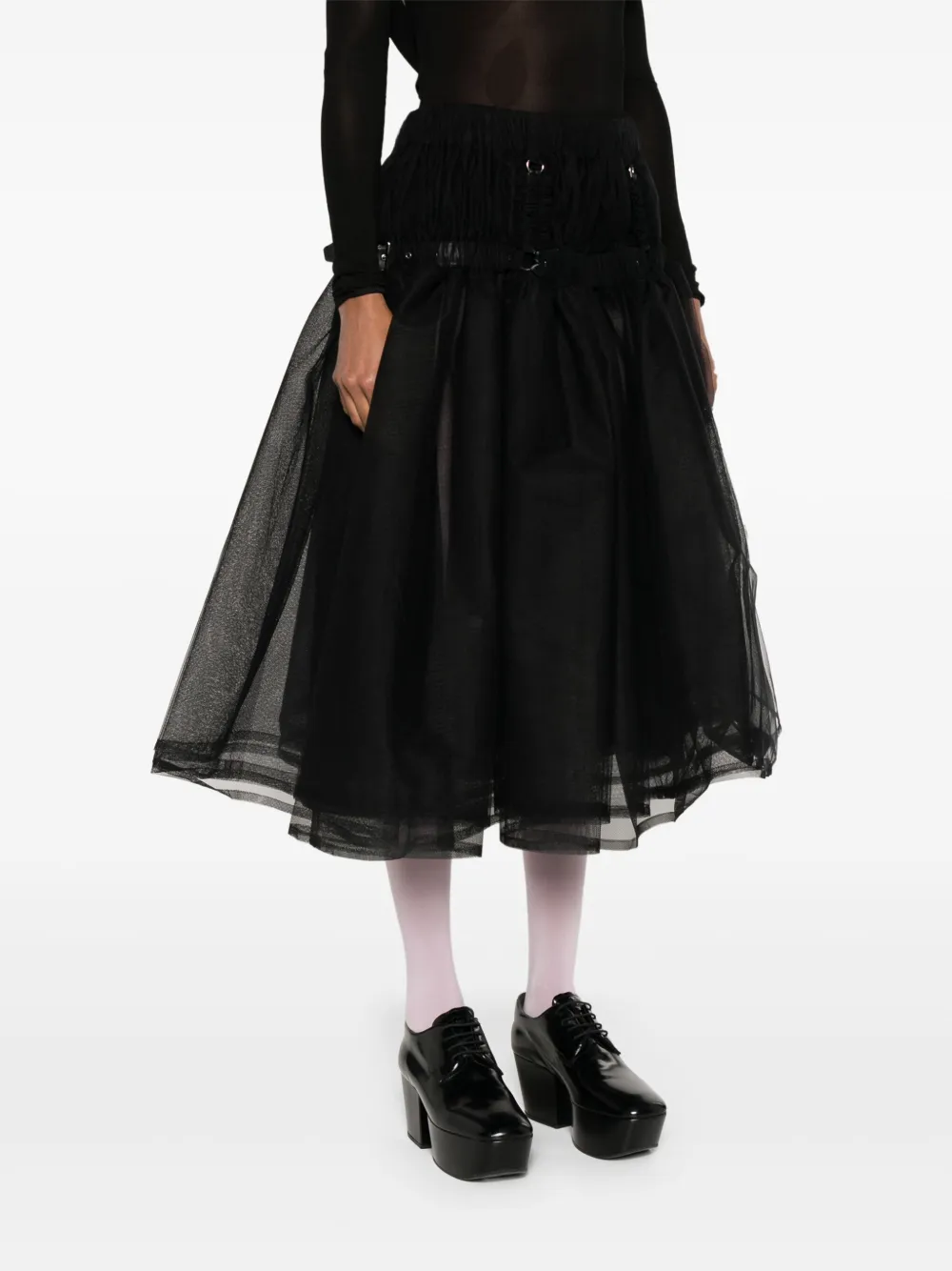 NOIR KEI NINOMIYA TULLE MIDI SKIRT