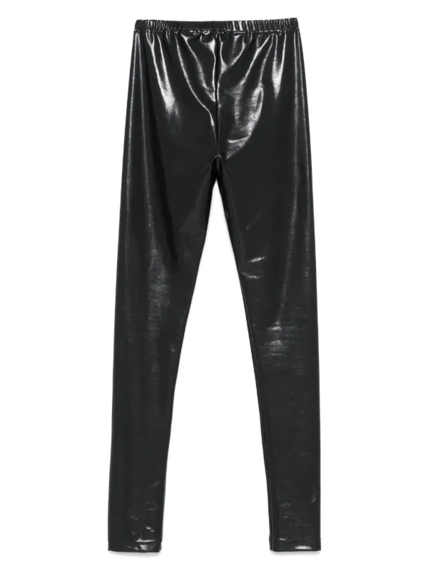 パンツ junya watanabe boarder destroy leggings Junya Watanabe faux-leather Leggings | Black | FARFETCH JO