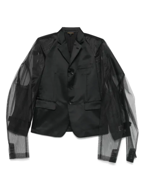Comme Des Garçons tulle-inserts blazer