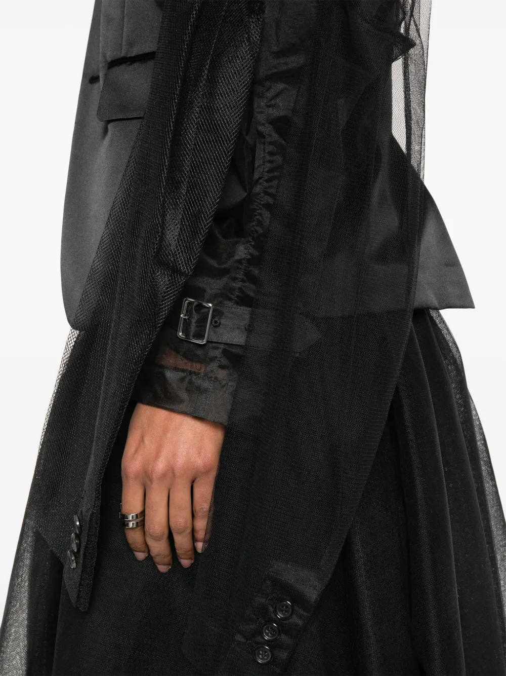 COMME DES GARÇONS TULLE-INSERTS BLAZER 