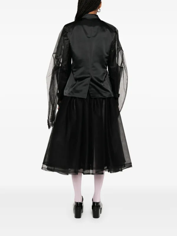 コムデギャルソン　チュールジャケット COMME des GARCONS HOMME PLUS＞ナイロンチュール×綿クロス