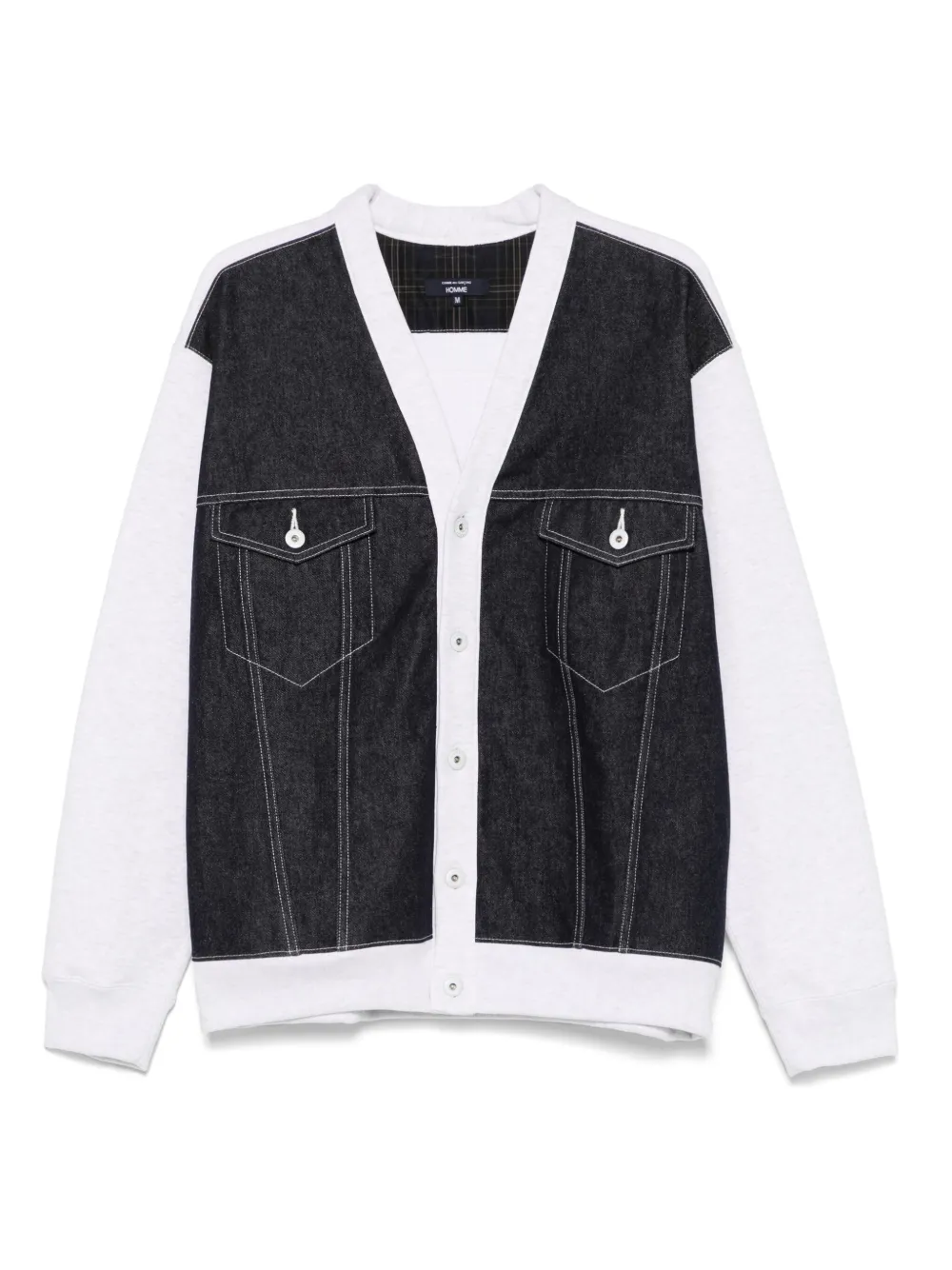 Comme des Garçons Homme Sweater met vlakken Grijs