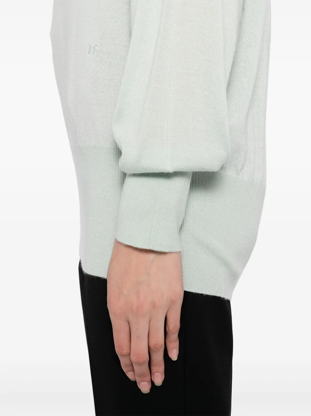 TOM FORD Gebreid T-shirt met ronde hals Groen
