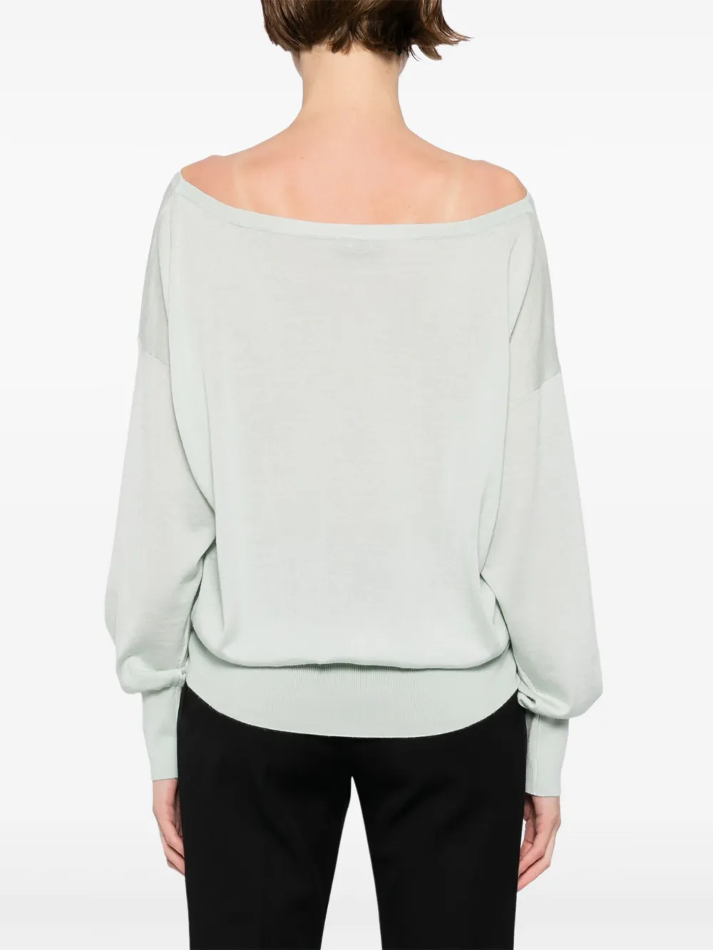 TOM FORD Gebreid T-shirt met ronde hals Groen
