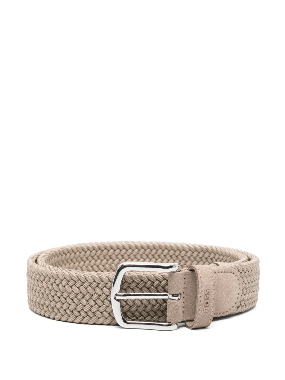 BOSS Geweven riem Beige