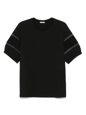 Tシャツ・カットソー MONCLER LONG-SLEEVED WOMENS T-SHIRT Moncler - Logo White T-Shirt For Baby Girl - annameglio.com