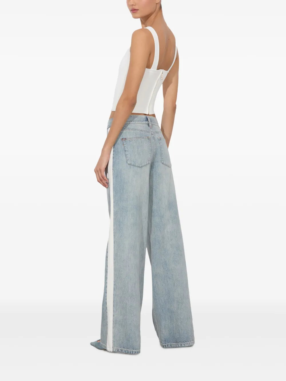 Alice And Olivia Cotton Jeans In Blue