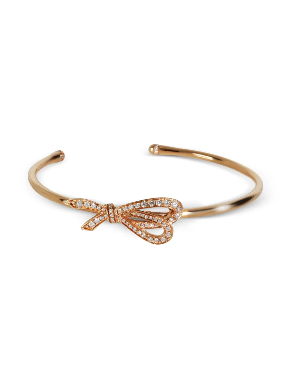 Tiffany & Co. Pre-Owned 18K rose gold Bow diamond cuff bracelet | Pink | Image 1