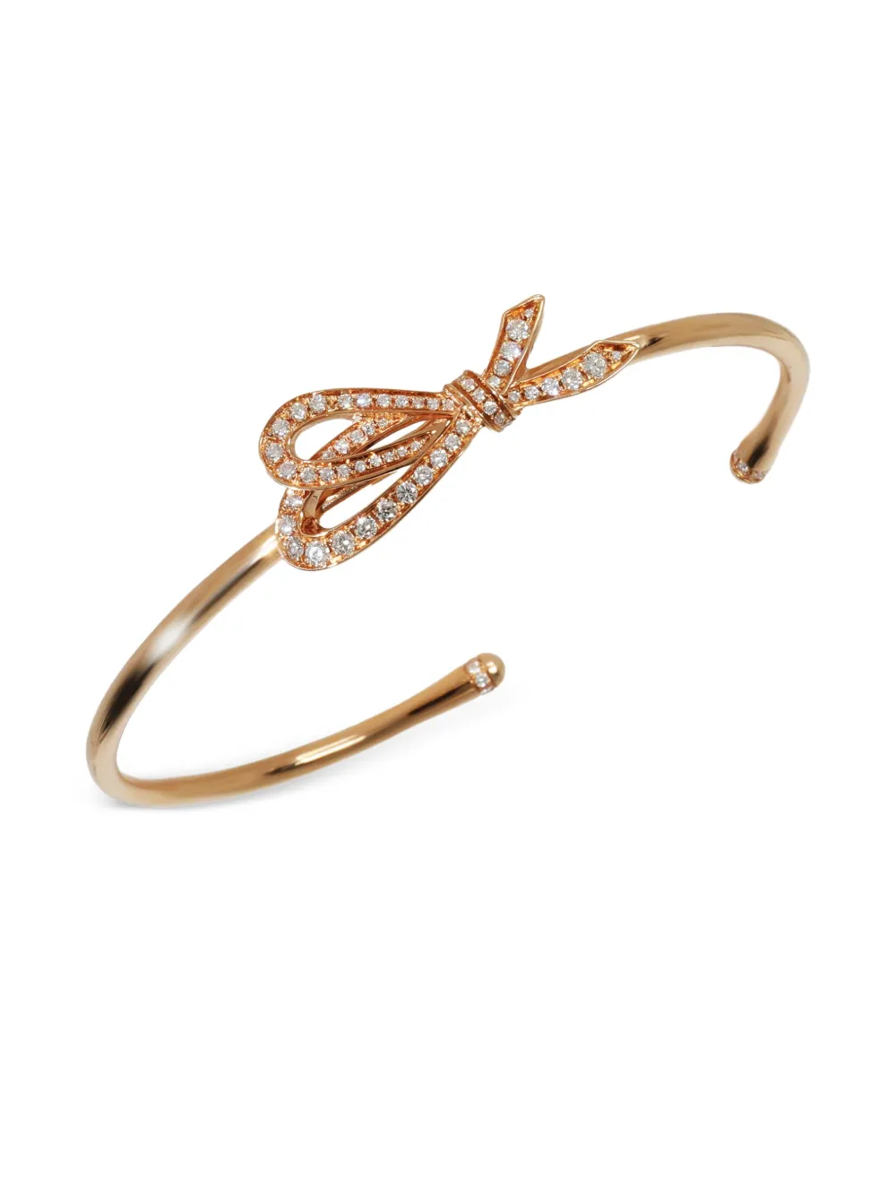 Tiffany & Co. Pre-Owned 18K rose gold Bow diamond cuff bracelet | Women | Image 2